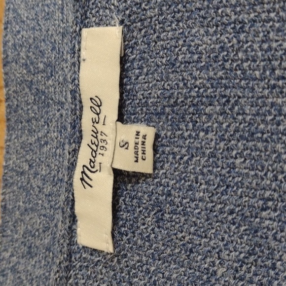 Madewell Light Blue V-neck Button Front Boyfriend Cardigan Sweater Size S - Picture 6 of 12